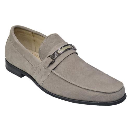 Stacy Adams "Carville" Cement Grey Suede Loafer Shoes 24889