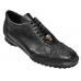 Los Altos Black Genuine Ostrich / Leather Sneakers 1Z091905