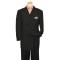 Solo 360 Collection Solid Black Super 160's Wool 3 Piece Fashion Full Cut Wide Leg Suit  S219