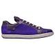 Belvedere "Toro" Purple Genuine Crocodile / Suede Soft Calf Leather Sneakers # 33002
