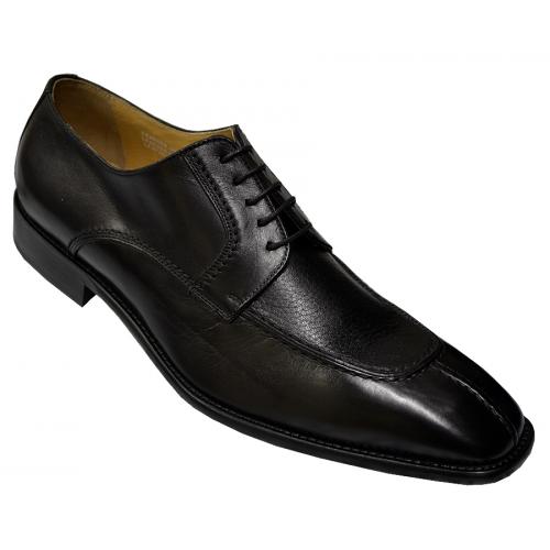 Calzoleria Toscana Black Genuine Leather Shoes 3796