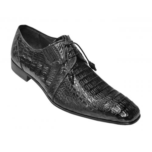 Mezlan "Biscayne" Black Genuine All Over Crocodile Oxford Shoes