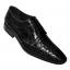 Belvedere "Primo" Black All-Over Genuine Nile Crocodile Shoes 80002