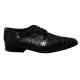 Belvedere "Primo" Black All-Over Genuine Nile Crocodile Shoes 80002