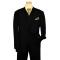 Extrema Black With Grey Pinstripes 140's Wool Vested Suit HA00133