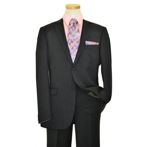 Elements by Zanetti Charcoal Grey With Grey Shadow Stripes Super 120's Wool Suit 141/095/162