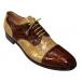 Mauri "1072" Brown / Beige Genuine Alligator Shoes