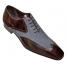 Mezlan "ZORBA" Grey / Wine Genuine Patent Leather / Suede Oxford Dress Shoes 15733