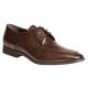Mezlan "Petrarca" Brown Soft Textured Deerskin Versatile Apron Piped Oxford Shoes