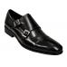 Carrucci Brown / Navy Genuine Calf With Monk Straps Shoes KS099-710.