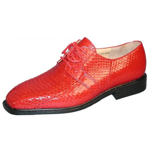 Giorgio Brutini "Slaton" Red Genuine Snakeskin Shoes 15522
