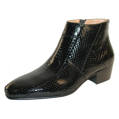 Giorgio Brutini "Tuscon" Black Genuine Snakeskin Boots 155491