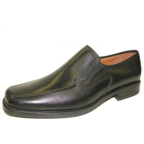 Giorgio Brutini "Lincoln" Black Genuine Leather Loafer Slip-on 24992