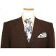 Gianni Vironi Solid Brown Super 100's 100% Fine Polyester Suit 2005