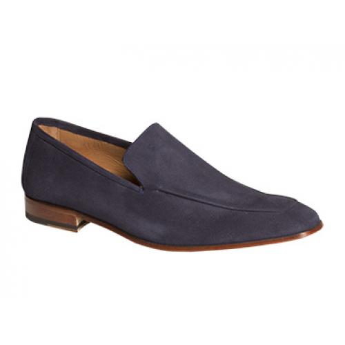 Mezlan "Arezzo" 5862 Blue Genuine Supersoft Lightweight English Suede Penny Slip On Shoes