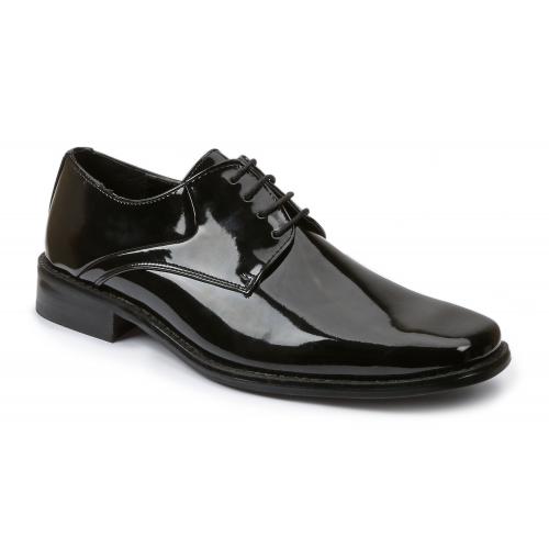 Giorgio Brutini "Fallon" Black Patent Leather Shoes 17588