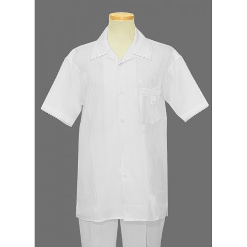 Pronti White Short Sleeve 2pc Outfit SP6113S
