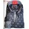 Axxess Blue / Navy Handpick Stitching 100% Cotton Dress Shirt 05-240