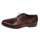 Paul Parkman 046 Burgundy / Tobacco Genuine Italian Calfskin Derby Shoes