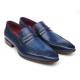 Paul Parkman 068 Navy Genuine Italian Calfskin Loafer Shoes