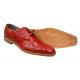Belvedere "Chapo" Red All-Over Genuine Hornback Crocodile Shoes 1465