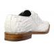 Belvedere "Chapo" White All-Over Genuine Hornback Crocodile Shoes 1465