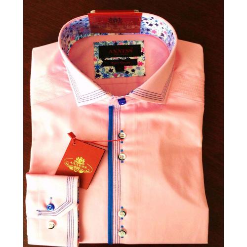 Axxess Pink Slim Fit Pure Cotton Dress Shirt AX0010