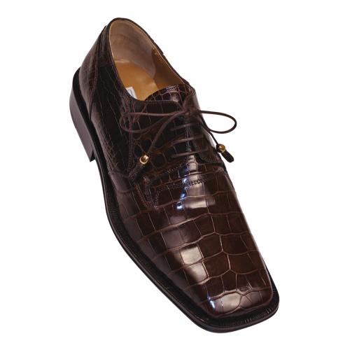 Ferrini 206/51 Brown Genuine Alligator Shoes