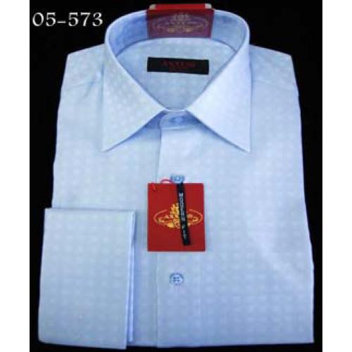 Axxess Sky Blue 100% Cotton Dress Shirt 05-573