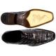 Belvedere "Marcello" Brown Genuine Crocodile Lace Up Cap Toe Shoes 1493.