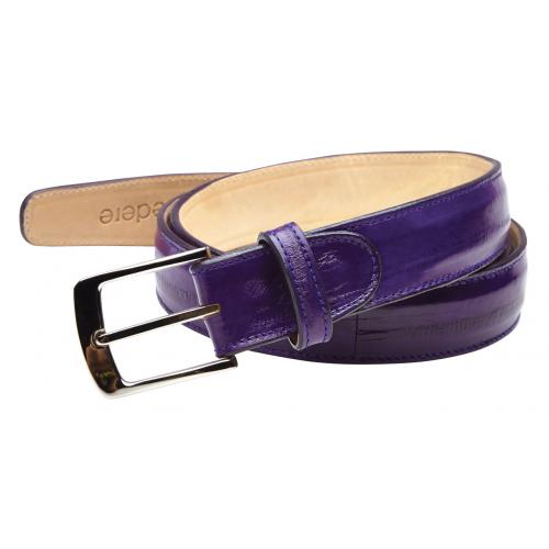 Belvedere "Milan" Purple Genuine Eel Belt 2015