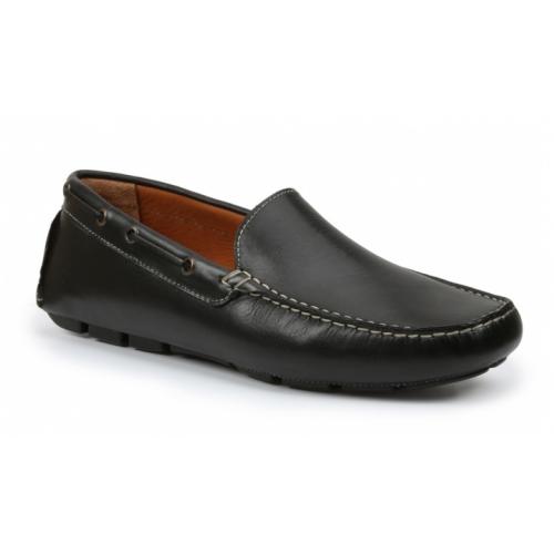 Giorgio Brutini "Trey" Black Genuine Leather Loafer Slip-on 478801