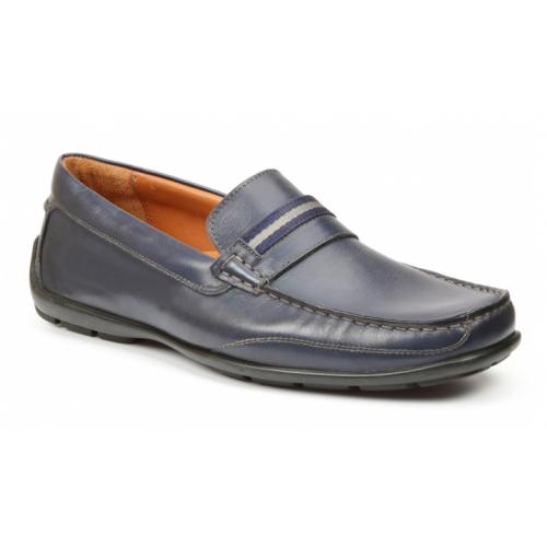 Giorgio Brutini "Torent" Navy Genuine Leather Loafer Slip-on 478823