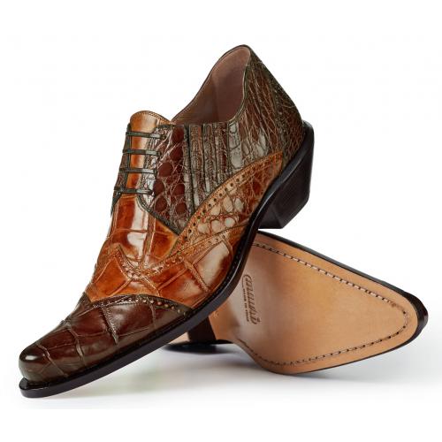 Mauri "Heat" 44223 Sport Rust / Brandy Genuine Alligator Hand-Painted Shoes