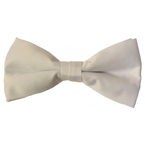 Classico Italiano White 100% Silk Bow Tie BT066