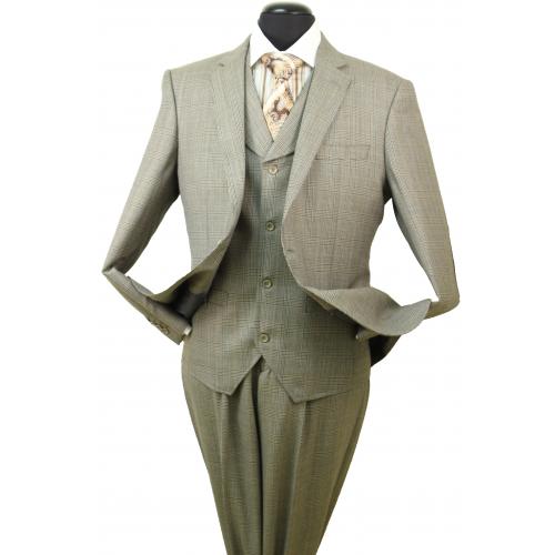 R&B S231-1 Taupe Super 150's Merino Wool Suit