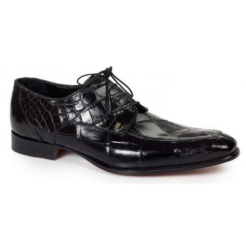 Mauri "Arsenal" 4642 Black Genuine All-Over Body Alligator Dress Shoes