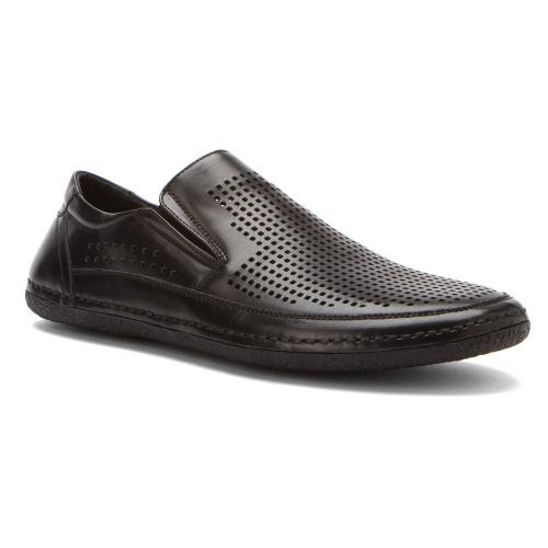 Stacy Adams "Northshore" Black Perforated Genuine Leather Lined Casual Loafer Shoes 24863-001
