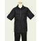 Prestige Black With Black Metal Spikes Hand Woven 100% Linen 2 PC Outfit CPT-535
