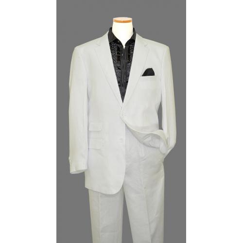 Bagazio White 100% Premium Linen Suit BM1531