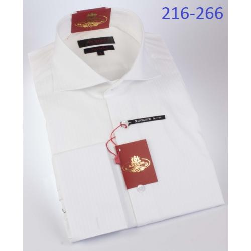 Axxess Classic White Italian Design Modern Fit Cotton Dress Shirt 216-266