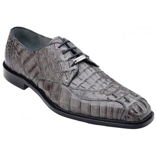 Belvedere "Chapo" Gray All-Over Genuine Exotic Hornback Crocodile Shoes 1465.