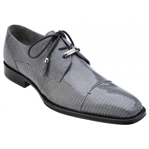 Belvedere "Karmelo" Grey Genuine All Over Lizard Shoes 1497.
