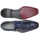 Belvedere "Otto" Antique Navy Genuine All Over Lizard Monk Strap Shoes 1498.