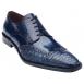 Belvedere "Urbano" Blue Safari Genuine Alligator / Italian Calf Shoes 3B0.