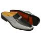 Liberty Tan / Brown PU Ostrich Print Leather Moc Toe Mule Shoes 963