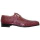 Mauri 1172 Ruby Red Genuine All-Over Hornback Crocodile Shoes