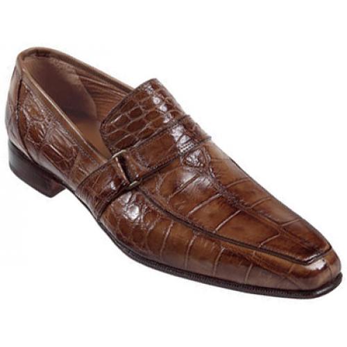Mauri "No.1" 1146 Tabac Hand-Painted Genuine Alligator/Calf Shoes