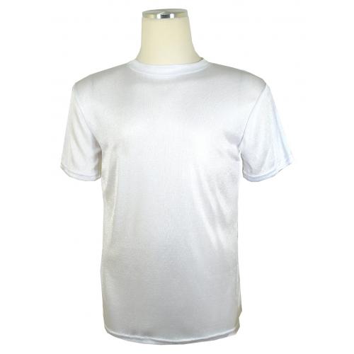 Pronti White Tricot Dazzle 100% Polyester Short Sleeve Shirt S1564