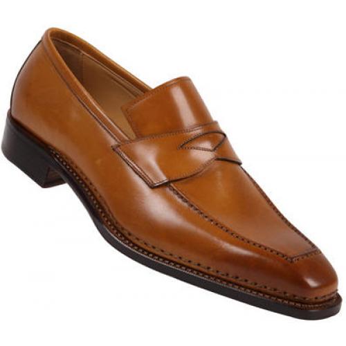 Mauri 3003 Cognac All Over Genuine Calfskin Shoes